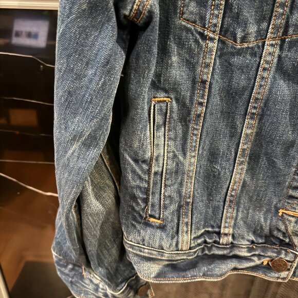 J Crew Indigo 6 button Jean Jacket Size M - Picture 6 of 8